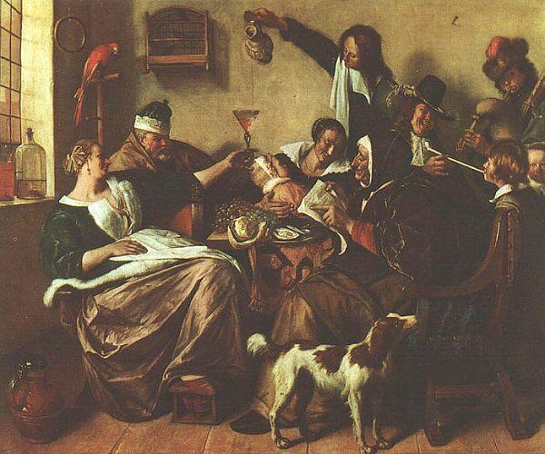 Jan Steen The Artist's Family oil painting picture